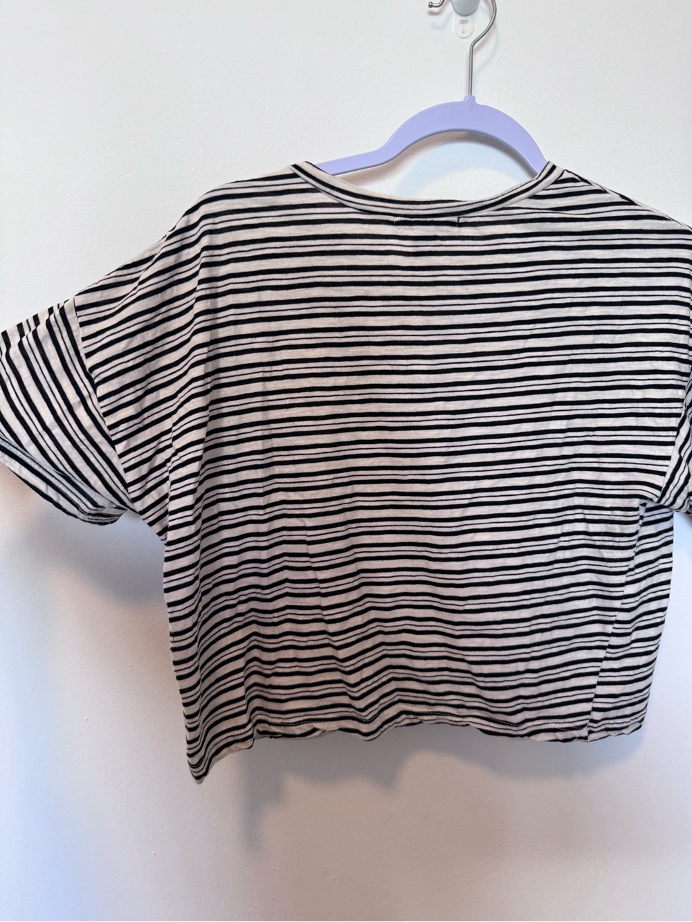 Striped Short-Sleeve Women’s Tee - Black & White